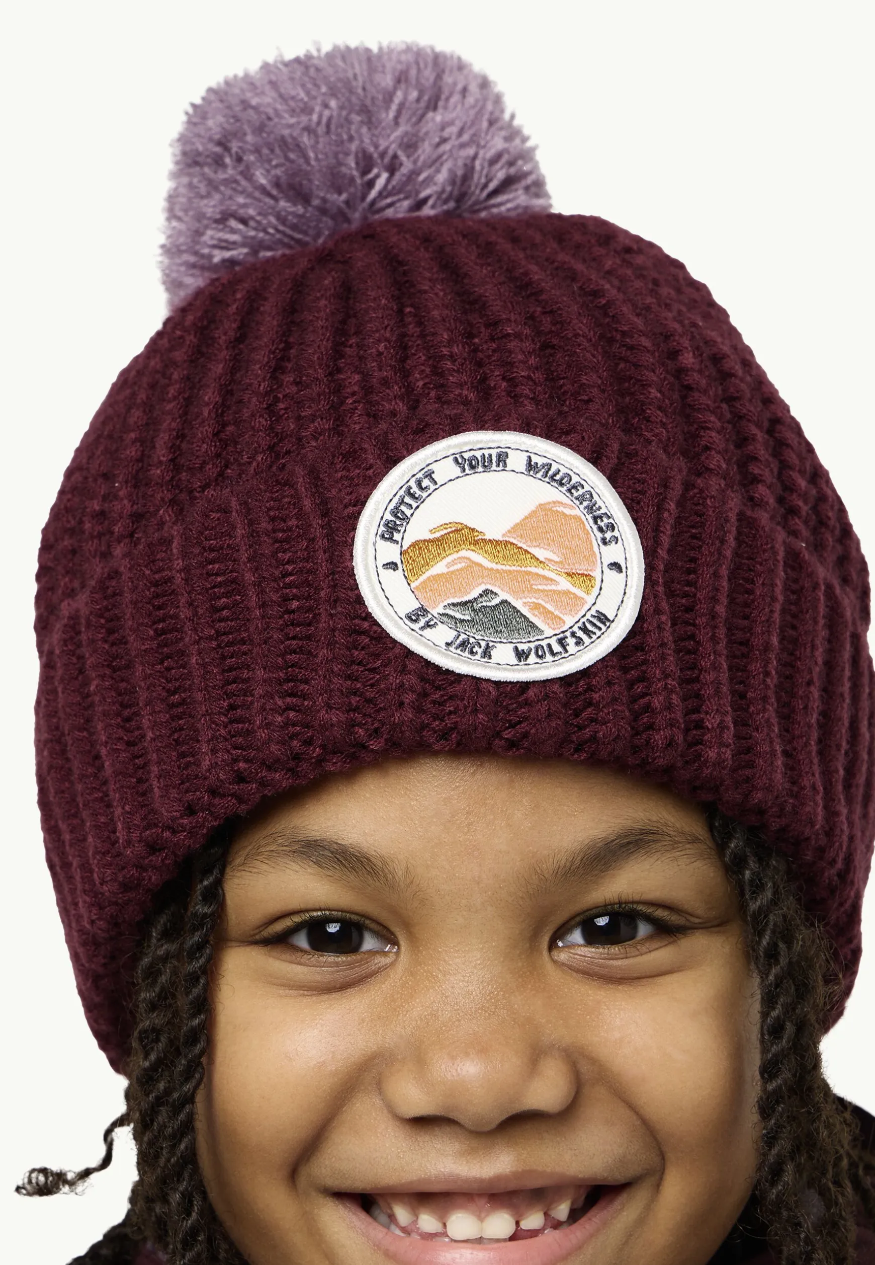 Pompom Badge Beanie K